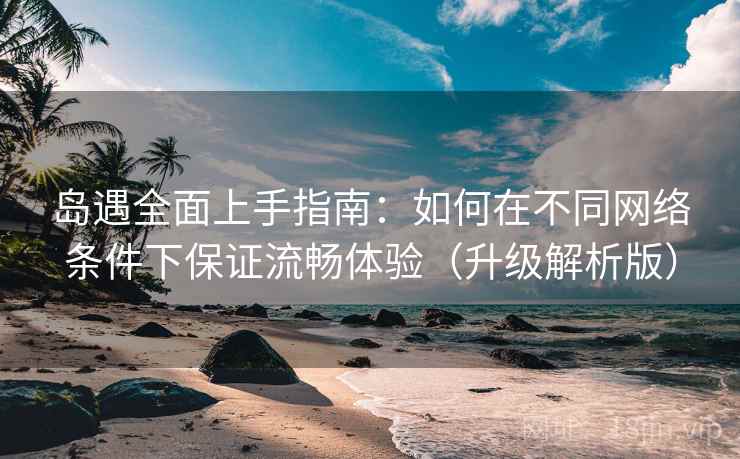 岛遇全面上手指南：如何在不同网络条件下保证流畅体验（升级解析版）