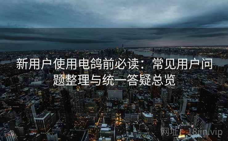 新用户使用电鸽前必读：常见用户问题整理与统一答疑总览  第1张