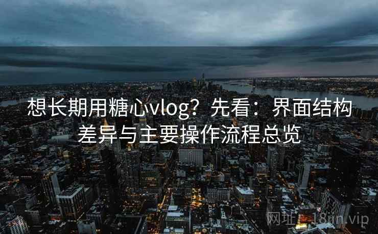 想长期用糖心vlog？先看：界面结构差异与主要操作流程总览  第2张