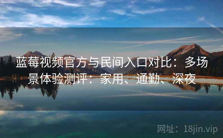 蓝莓视频官方与民间入口对比：多场景体验测评：家用、通勤、深夜