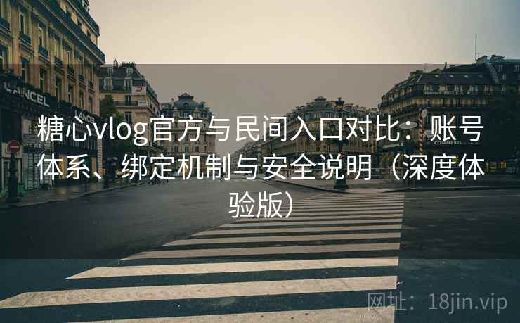 糖心vlog官方与民间入口对比：账号体系、绑定机制与安全说明（深度体验版）  第2张