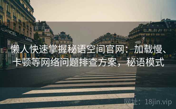 懒人快速掌握秘语空间官网：加载慢、卡顿等网络问题排查方案，秘语模式