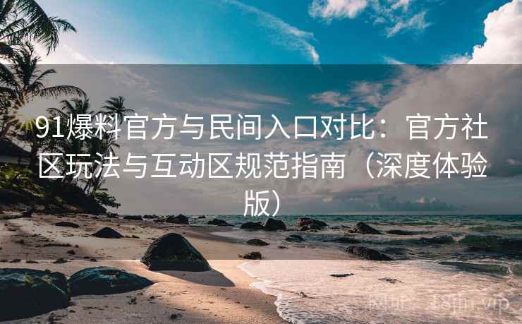 91爆料官方与民间入口对比：官方社区玩法与互动区规范指南（深度体验版）