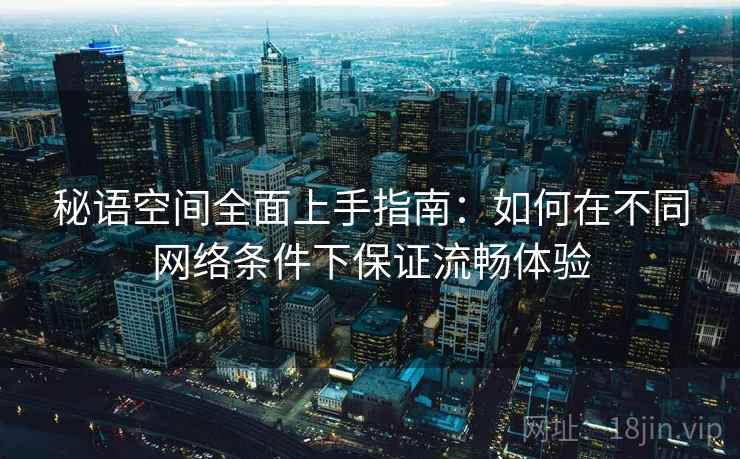 秘语空间全面上手指南：如何在不同网络条件下保证流畅体验  第1张
