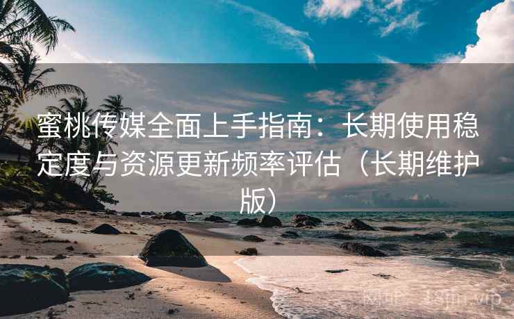 蜜桃传媒全面上手指南：长期使用稳定度与资源更新频率评估（长期维护版）