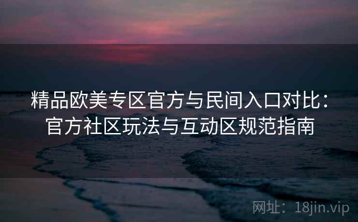 精品欧美专区官方与民间入口对比：官方社区玩法与互动区规范指南